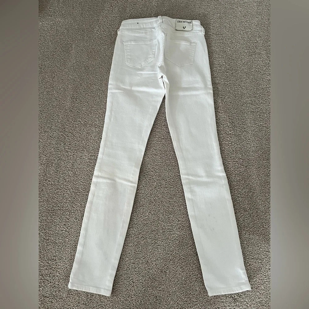 True Religion Jennie Row White Button Fly Jeans – Size 24 - Picture 3 of 11